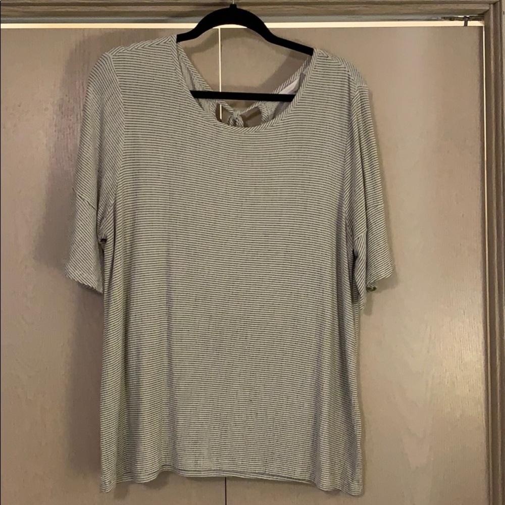 Black and white blouse